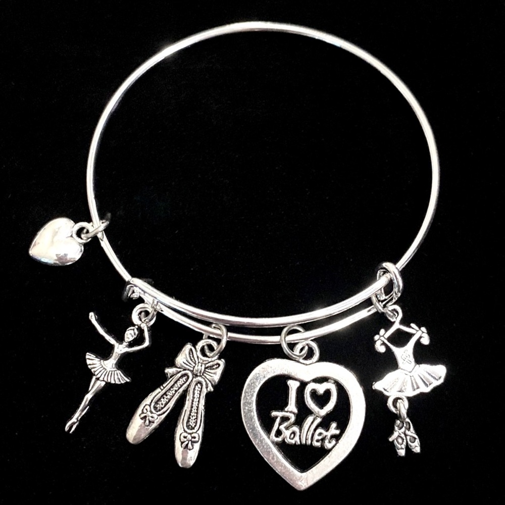 Ballet Bracelet Ballerina Dancer Charms May Be Personalized